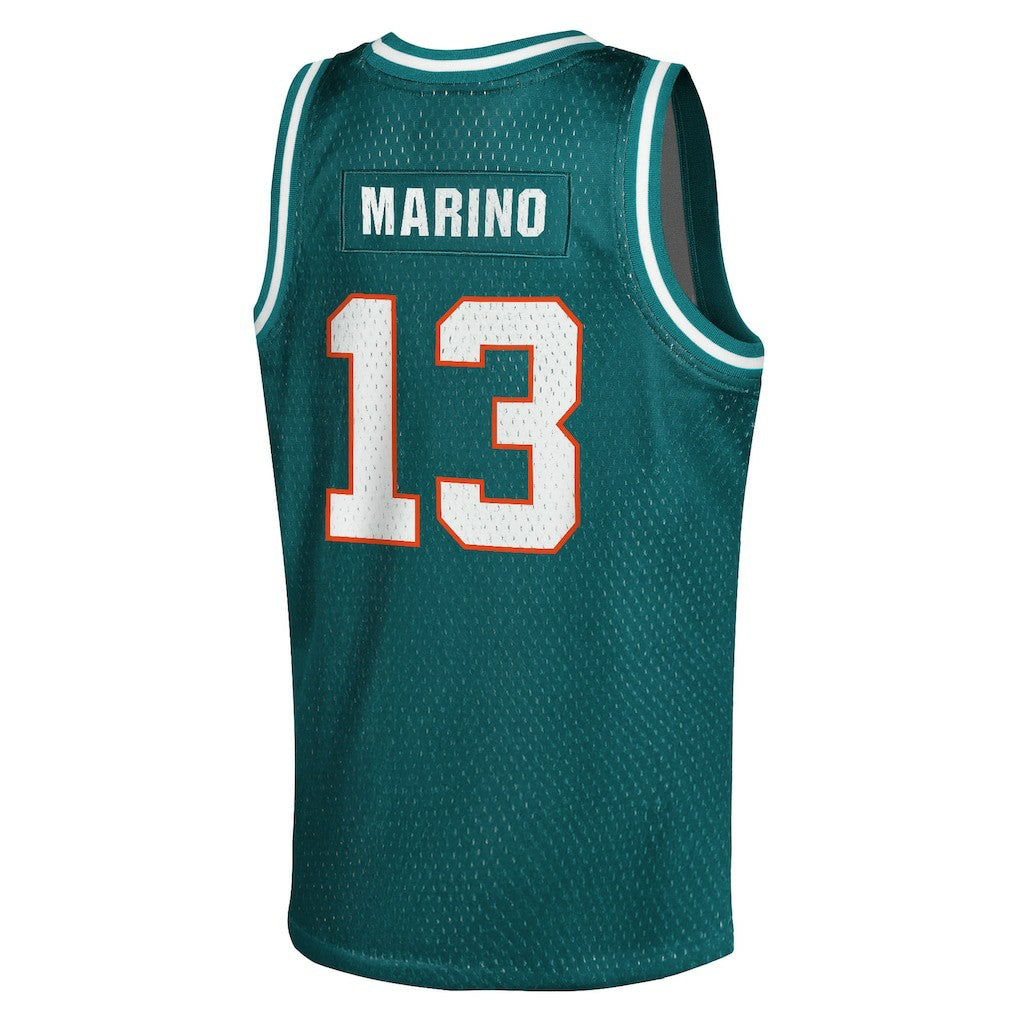 Dan Marino  Youth Retired Player NFL Basketball Fashion Jersey - Miami Dolphins