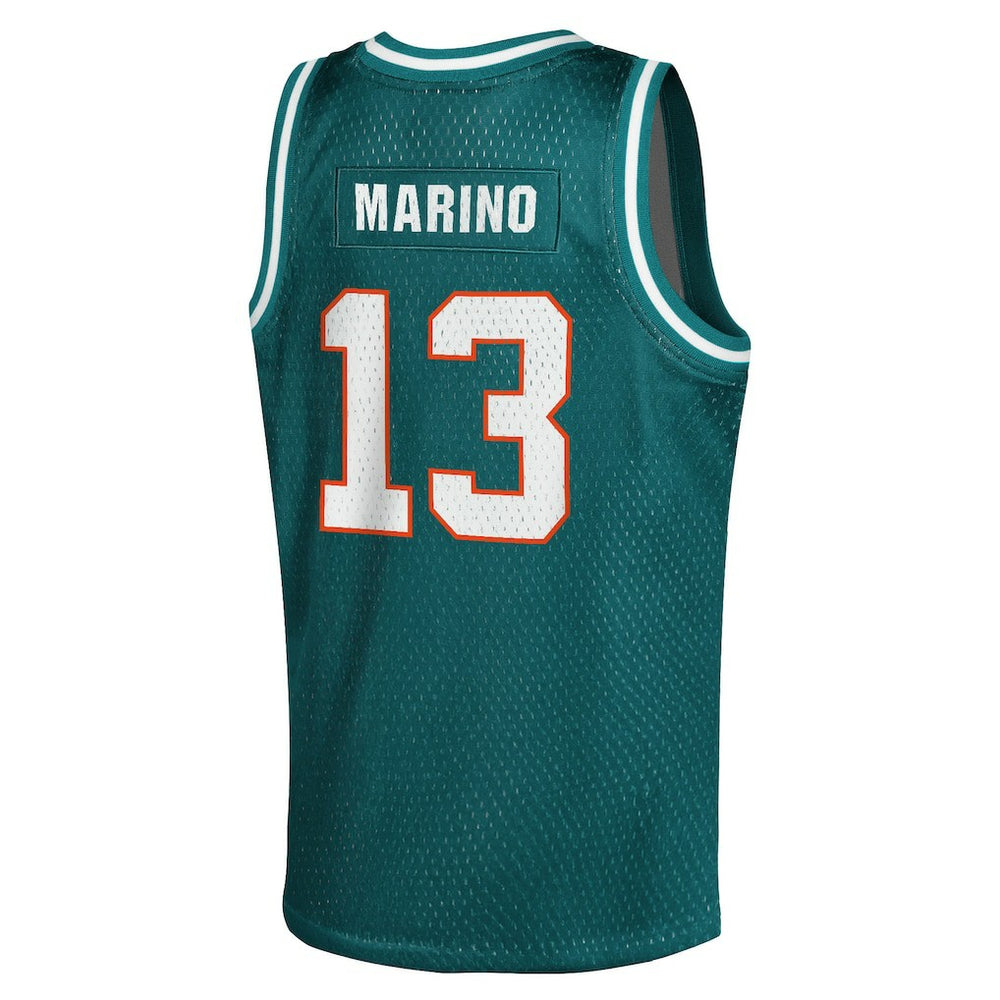 Dan Marino  Youth Retired Player NFL Basketball Fashion Jersey - Miami Dolphins