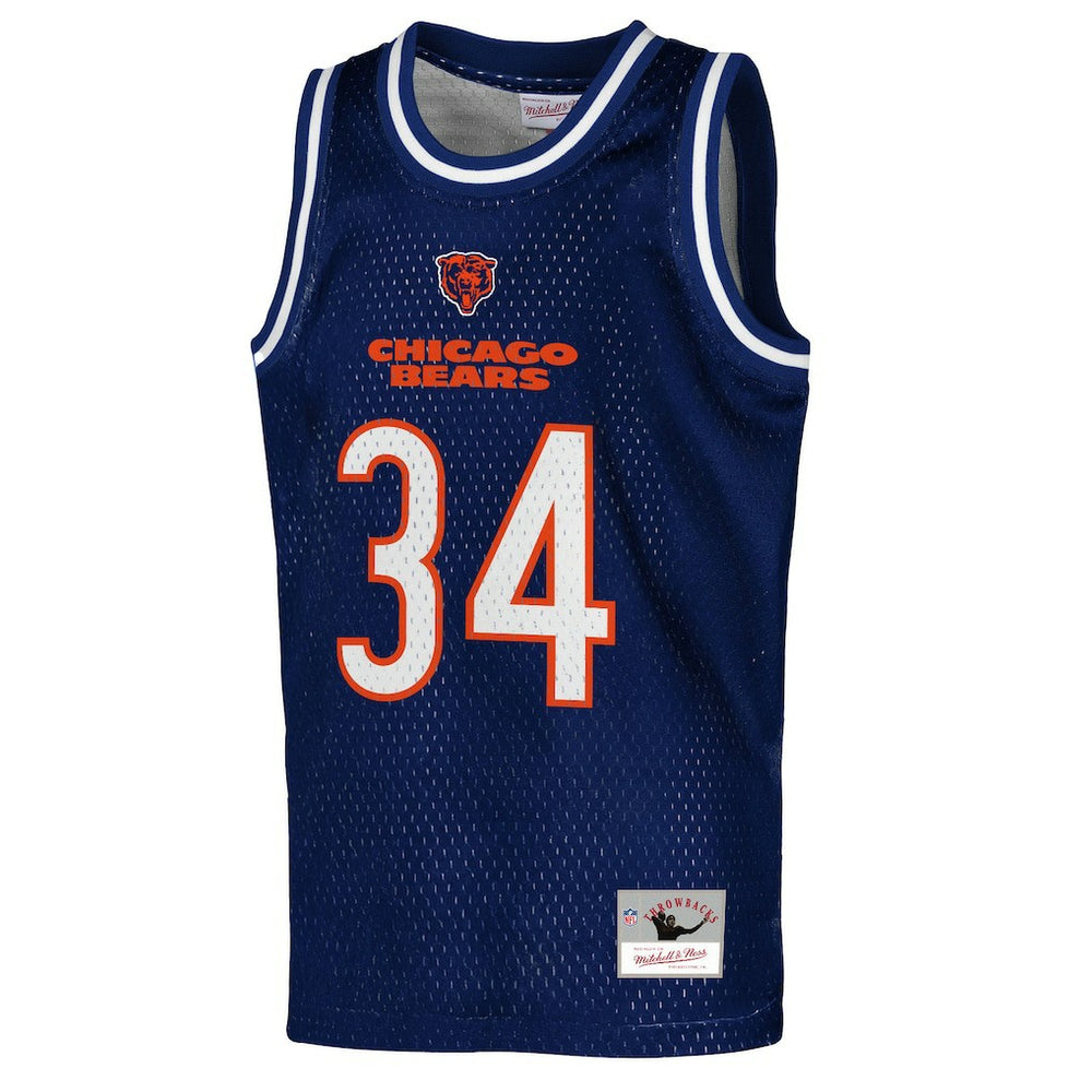 Walter Payton  Youth Retired Player NFL Basketball Fashion Jersey - Chicago Bears