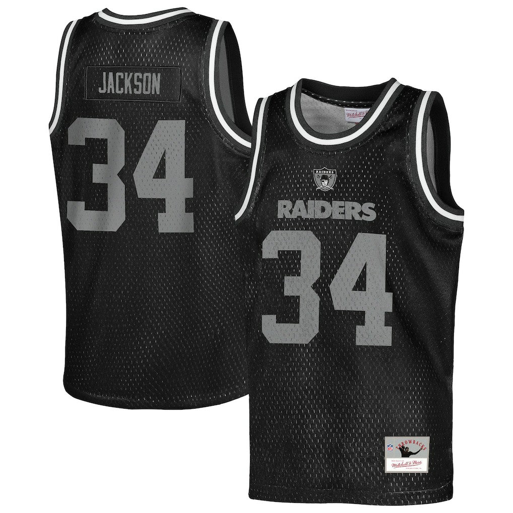 Bo Jackson  Youth Retired Player NFL Basketball Fashion Jersey - Las Vegas Raiders