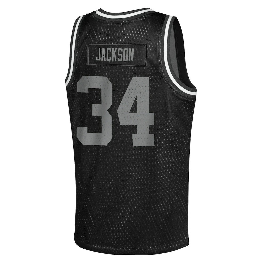 Bo Jackson  Youth Retired Player NFL Basketball Fashion Jersey - Las Vegas Raiders
