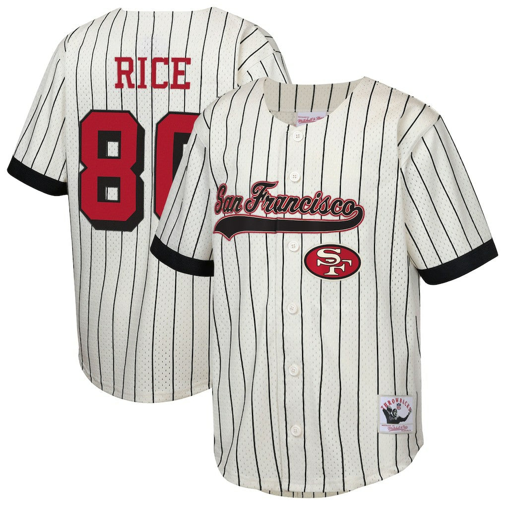 Jerry Rice  Youth Retired Player Name & Number Baseball Jersey - San Francisco 49ers