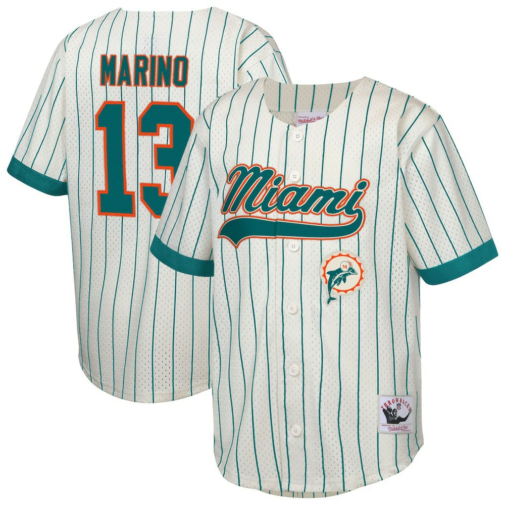 Dan Marino  Youth Retired Player Name & Number Baseball Jersey - Miami Dolphins