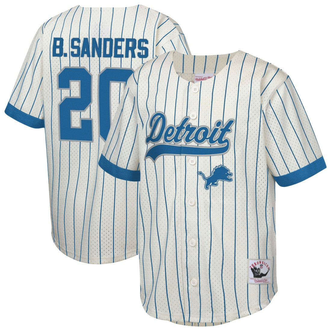 Barry Sanders  Youth Retired Player Name & Number Baseball Jersey - Detroit Lions