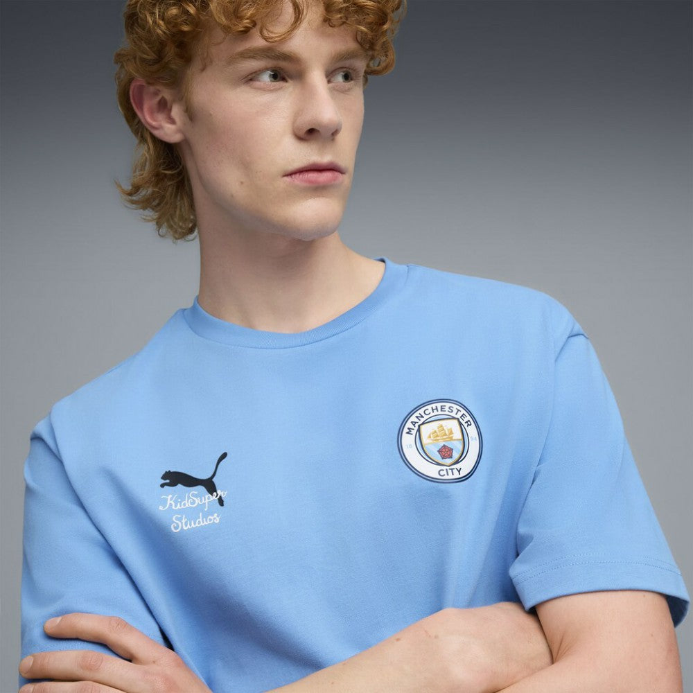 Manchester City x KidSuper 2025 FIFA Club World Cup Graphic T-Shirt - Puma Light Blue