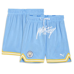 Manchester City 2025 FIFA Club World Cup Hoops Reversible Shorts - Puma Light Blue
