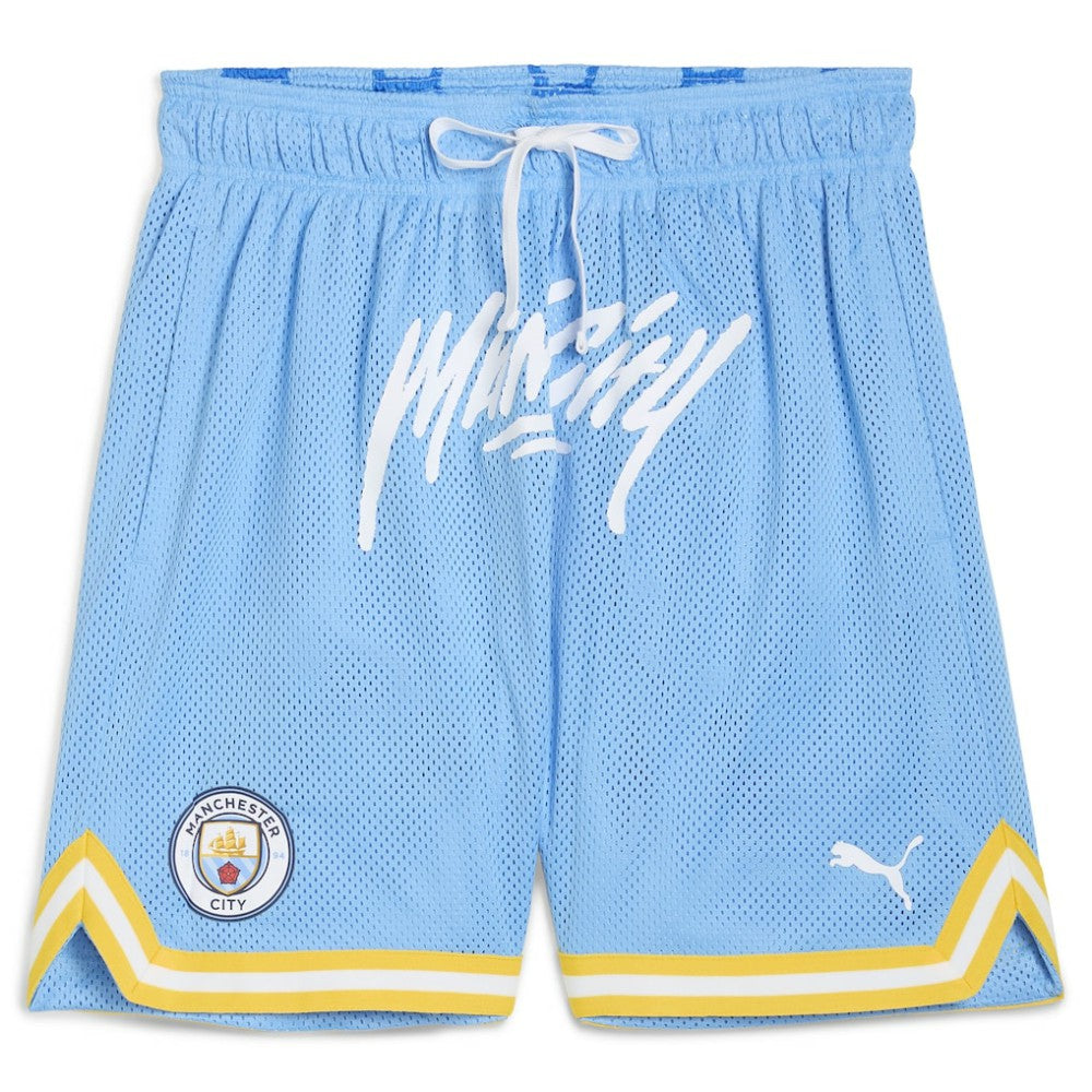 Manchester City 2025 FIFA Club World Cup Hoops Reversible Shorts - Puma Light Blue