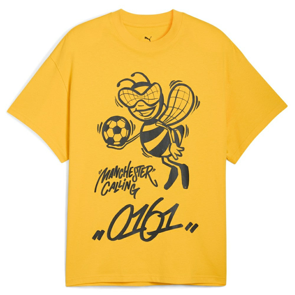 Manchester City 2025 FIFA Club World Cup Hoops T-Shirt - Puma Yellow