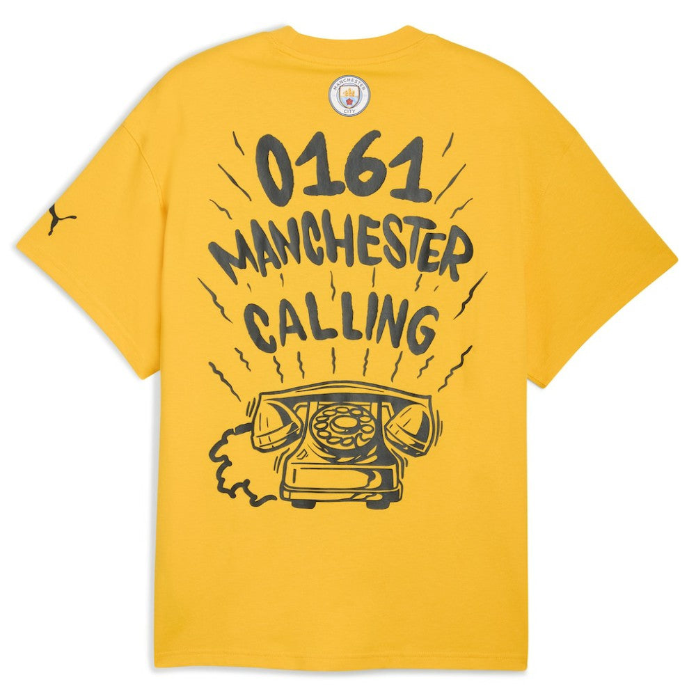 Manchester City 2025 FIFA Club World Cup Hoops T-Shirt - Puma Yellow