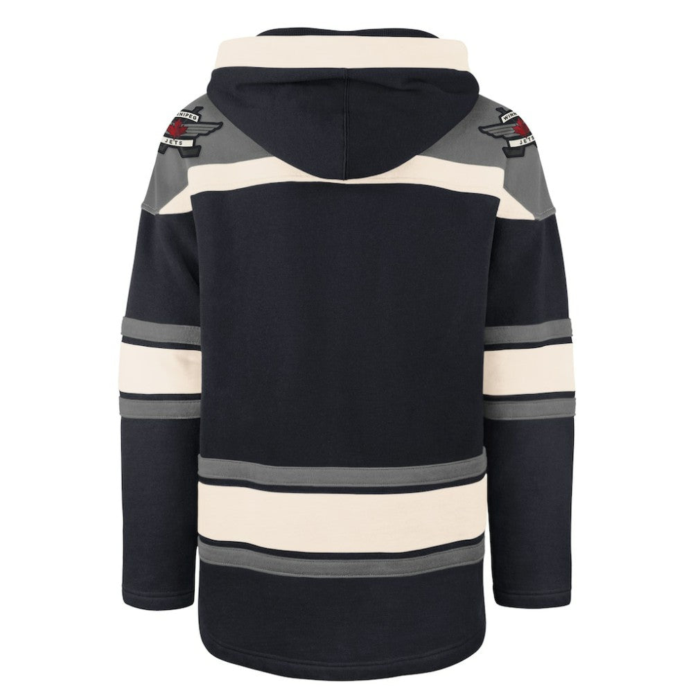 NHL Navy Winnipeg Jets '47 Superior Lacer Hoodie