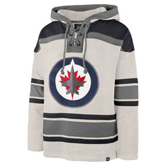 NHL Oatmeal Winnipeg Jets '47 Rockaway Lacer Pullover Hoodie