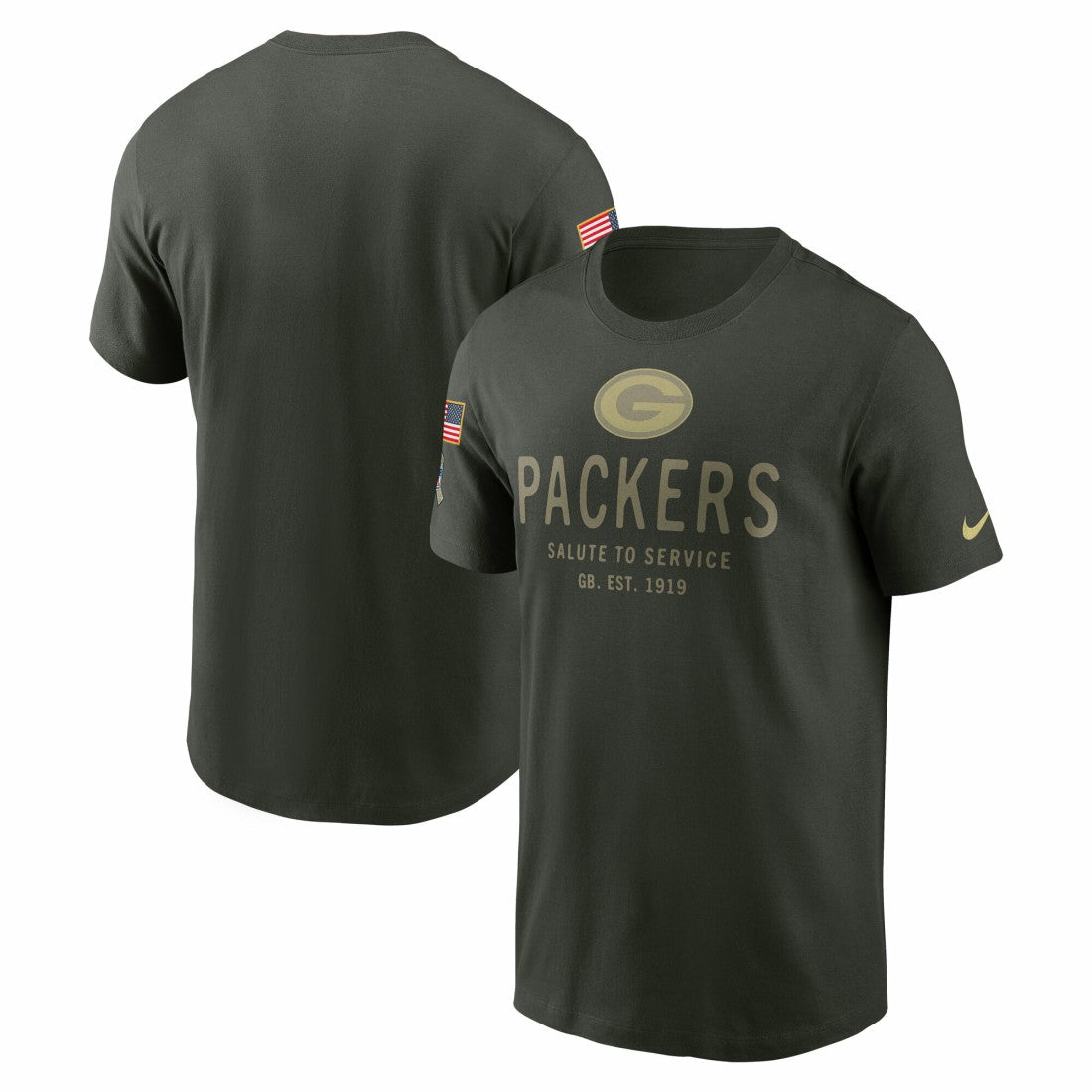 2025 Salute to Service Sideline Primary Edge Dri-FIT T-Shirt - Green Bay Packers