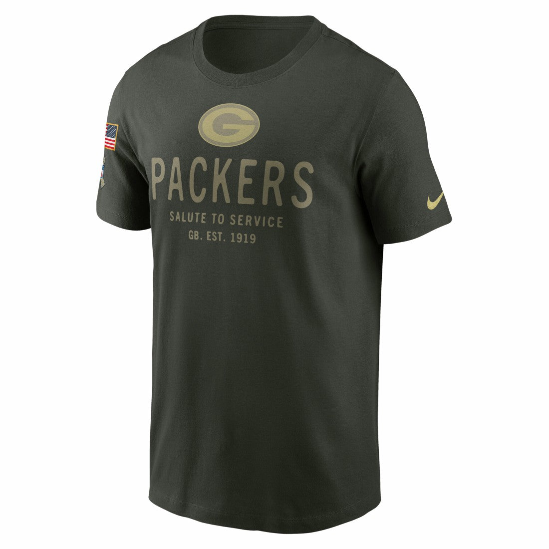 2025 Salute to Service Sideline Primary Edge Dri-FIT T-Shirt - Green Bay Packers