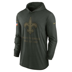 2025 Salute to Service Sideline Dri-FIT Lightweight Hooded Pullover - New Orleans Saints