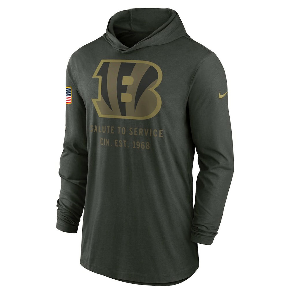 2025 Salute to Service Sideline Dri-FIT Lightweight Hooded Pullover - Cincinnati Bengals