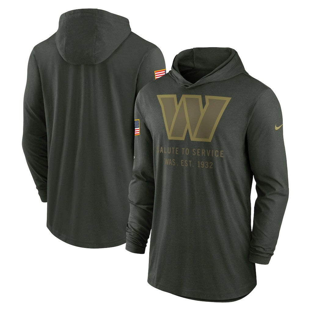 2025 Salute to Service Sideline Dri-FIT Lightweight Hooded Pullover - Washington Commanders