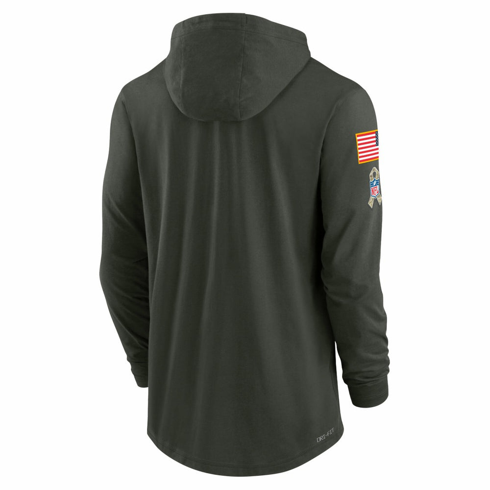 2025 Salute to Service Sideline Dri-FIT Lightweight Hooded Pullover - Detroit Lions