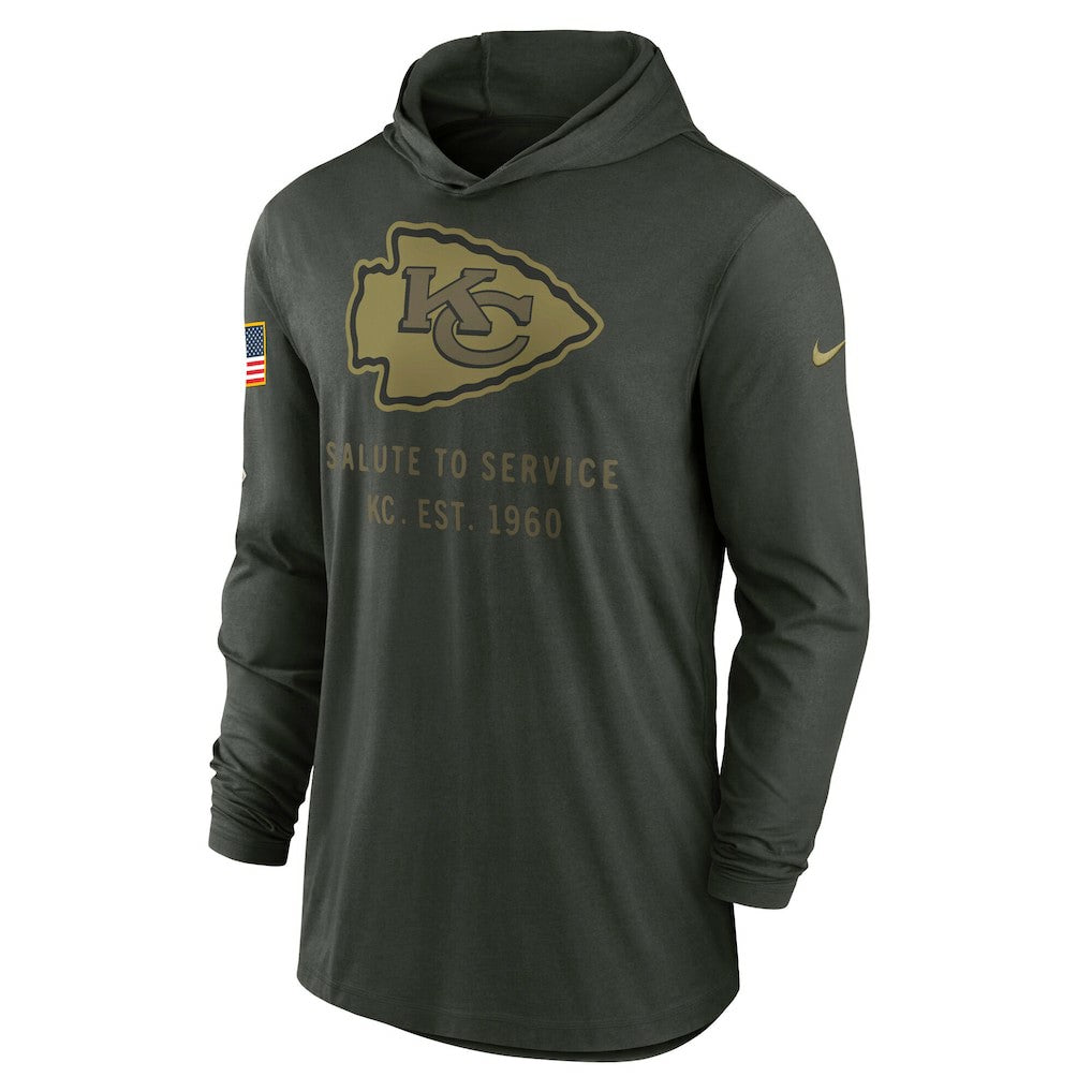2025 Salute to Service Sideline Dri-FIT Lightweight Hooded Pullover - Kansas City Chiefs