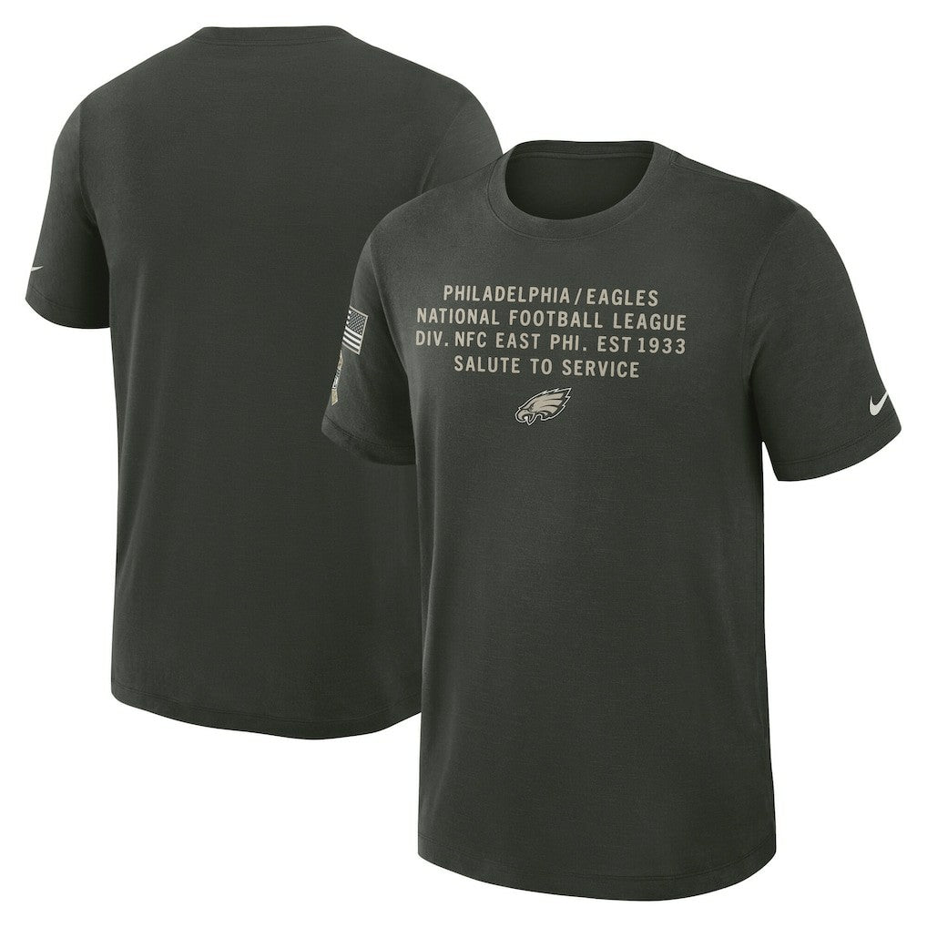 2025 Salute to Service Sideline Slub Dri-FIT T-Shirt - Philadelphia Eagles
