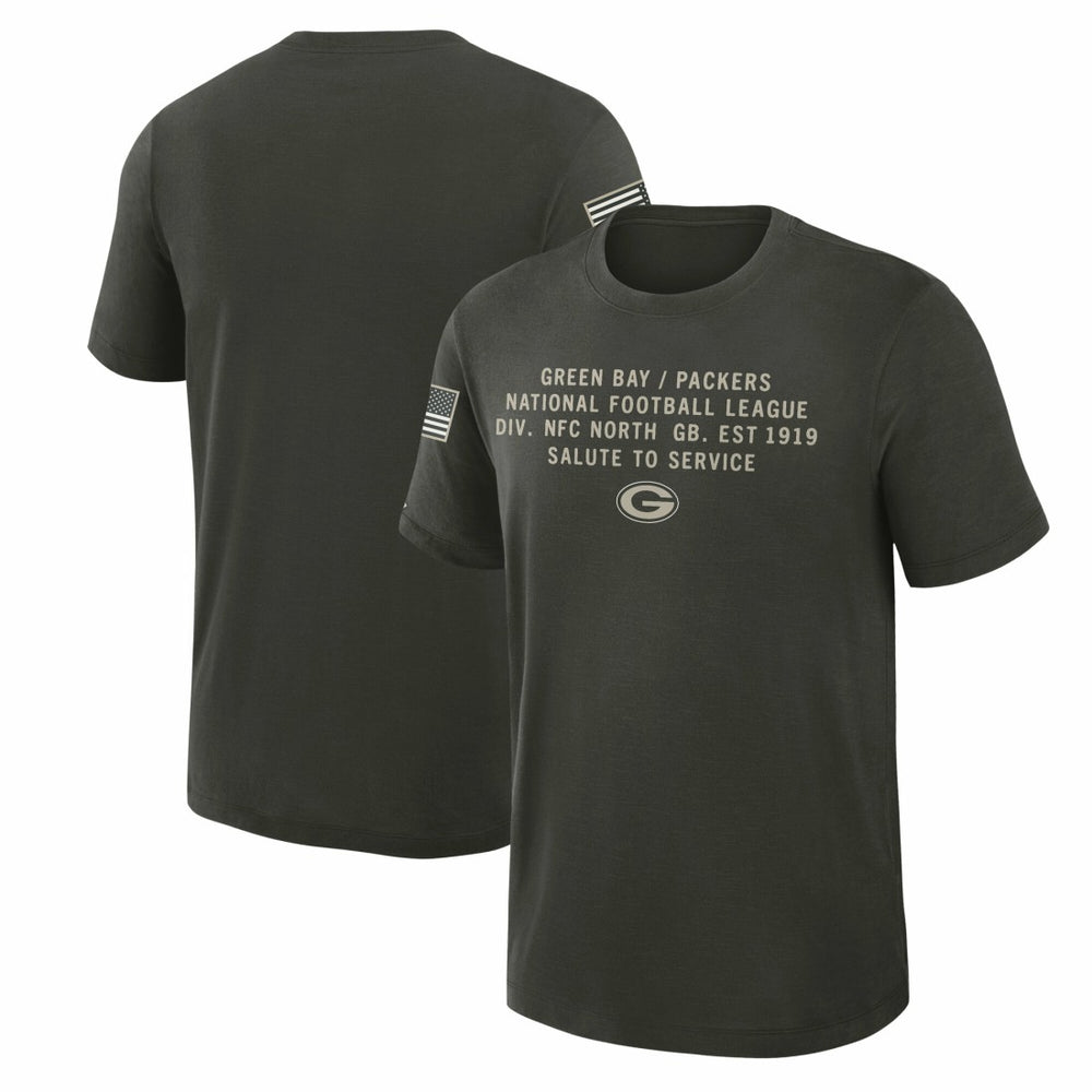2025 Salute to Service Sideline Slub Dri-FIT T-Shirt - Green Bay Packers