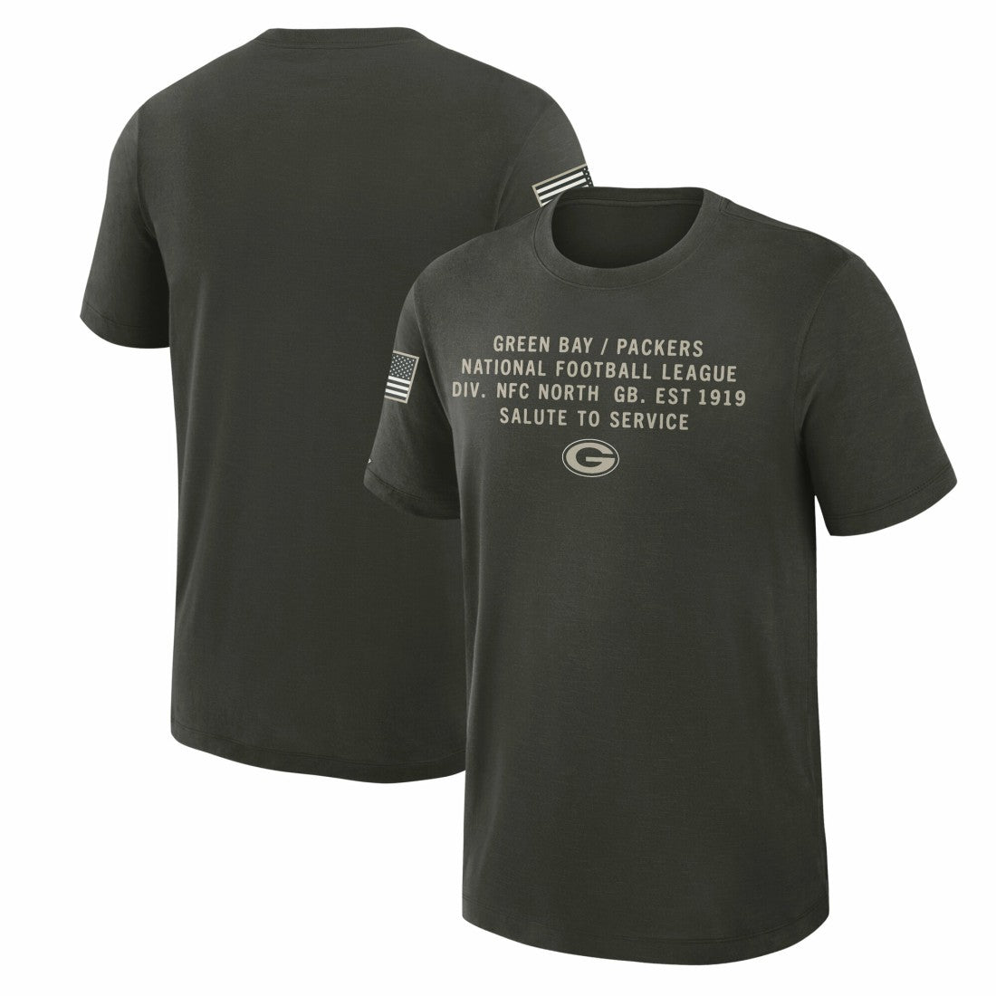 2025 Salute to Service Sideline Slub Dri-FIT T-Shirt - Green Bay Packers