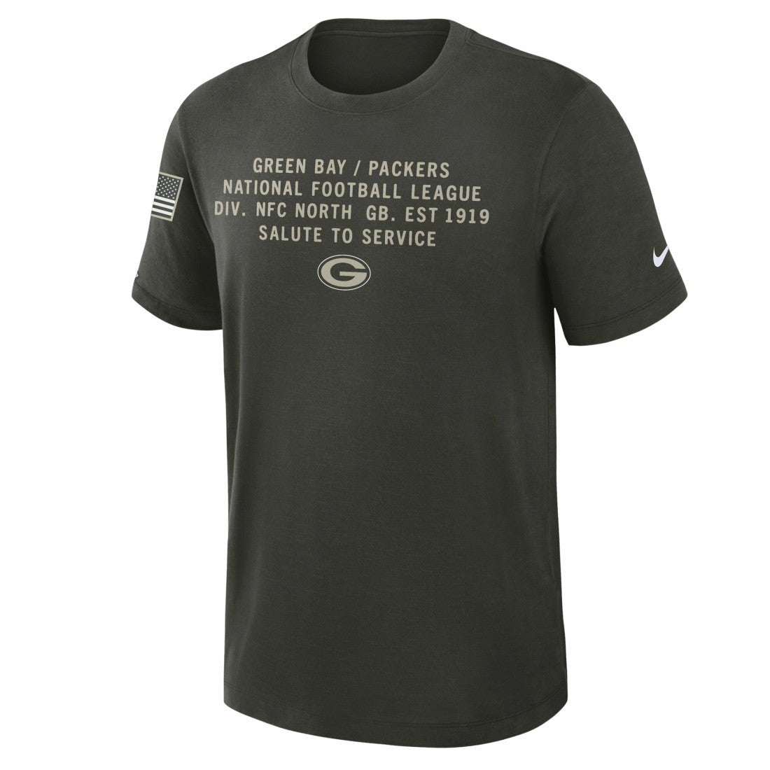 2025 Salute to Service Sideline Slub Dri-FIT T-Shirt - Green Bay Packers
