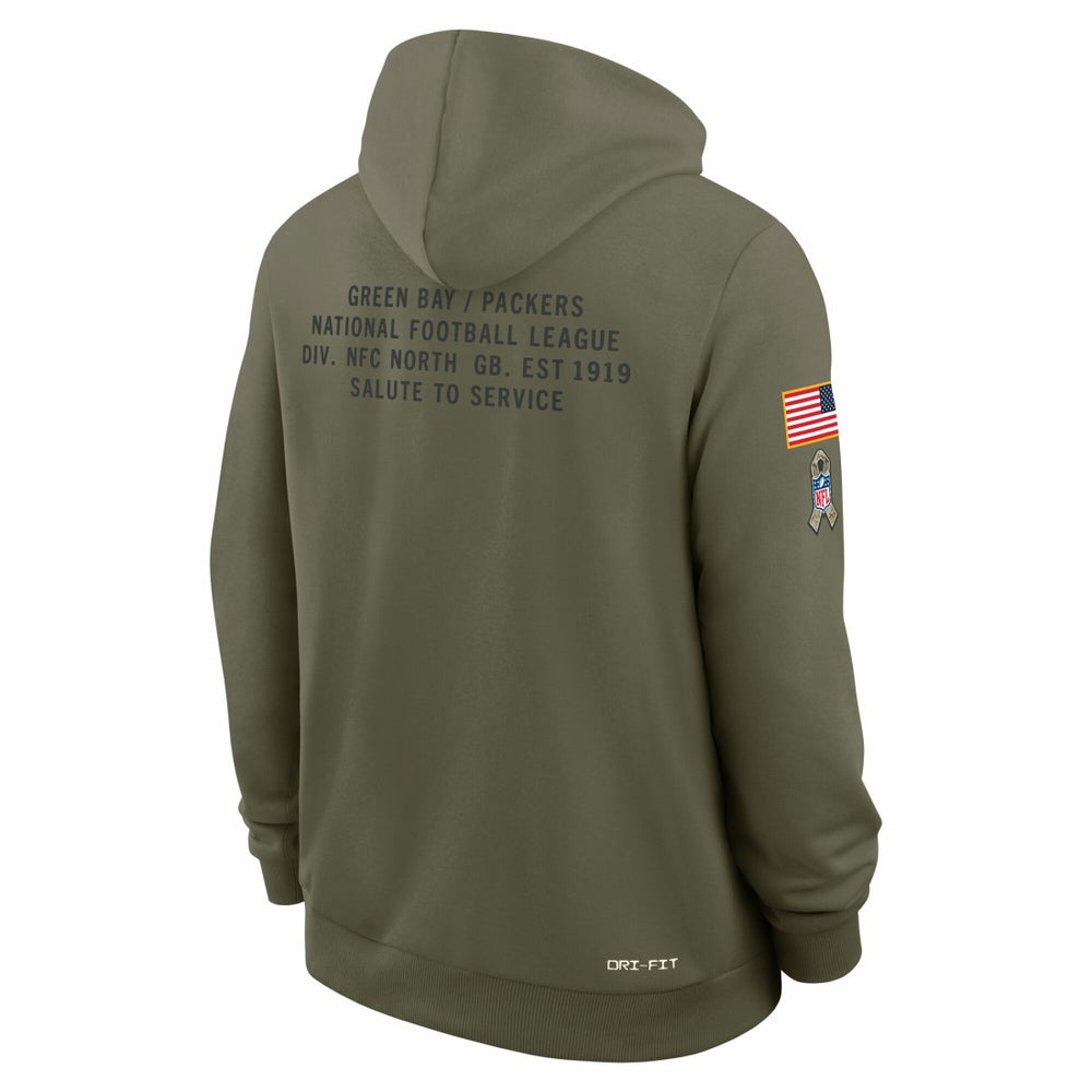 2025 Salute to Service Sideline Standard Issue Dri-FIT Hoodie - Green Bay Packers