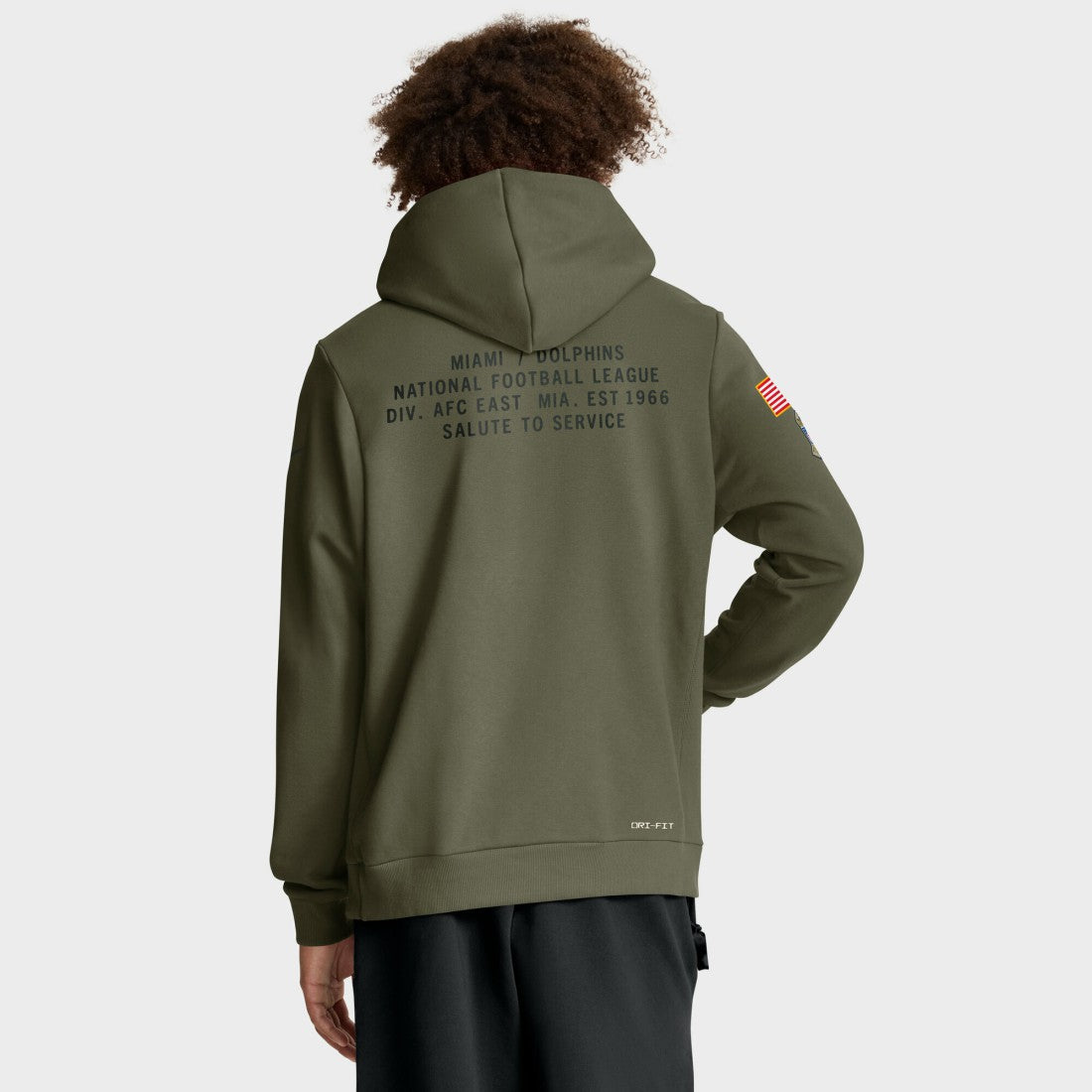 2025 Salute to Service Sideline Standard Issue Dri-FIT Hoodie - Miami Dolphins