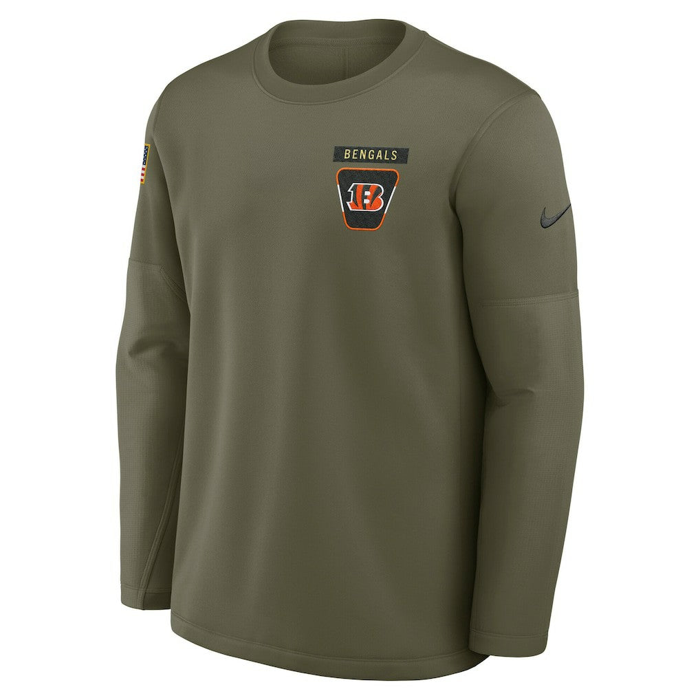 2025 Salute to Service Sideline Coaches Therma-FIT Long Sleeve Shirt - Cincinnati Bengals