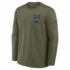2025 Salute to Service Sideline Coaches Therma-FIT Long Sleeve Shirt - Detroit Lions