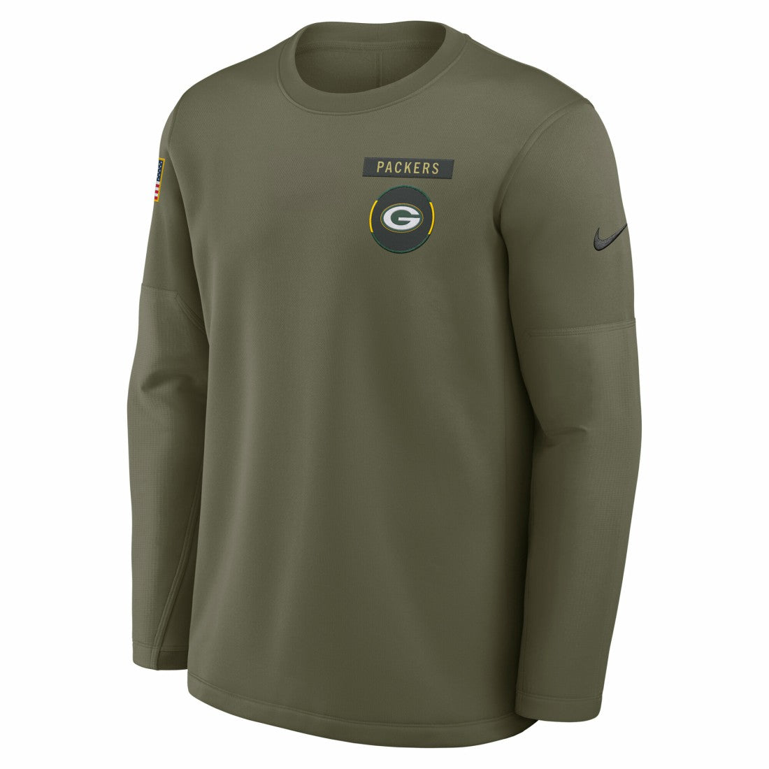 2025 Salute to Service Sideline Coaches Therma-FIT Long Sleeve Shirt - Green Bay Packers