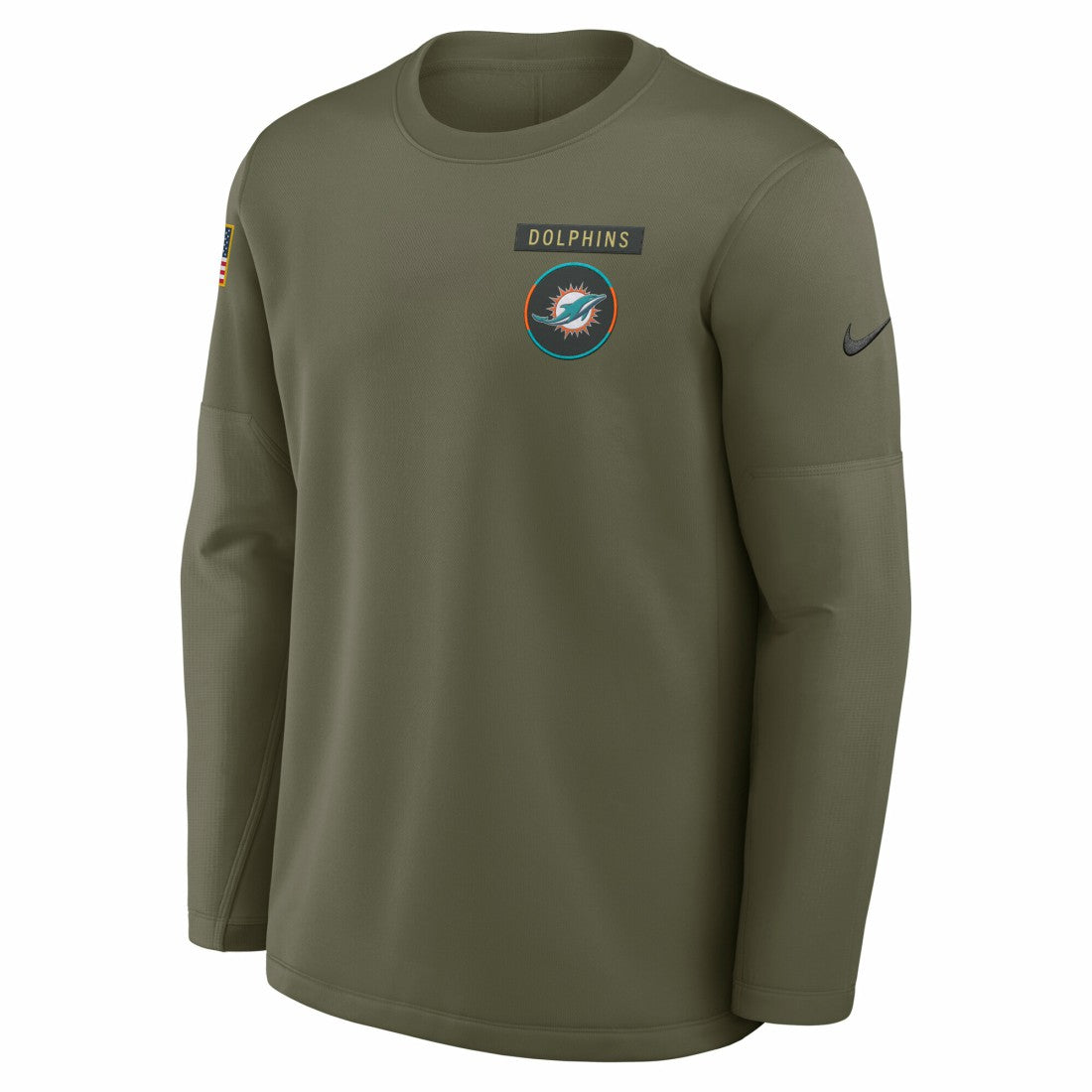 2025 Salute to Service Sideline Coaches Therma-FIT Long Sleeve Shirt - Miami Dolphins