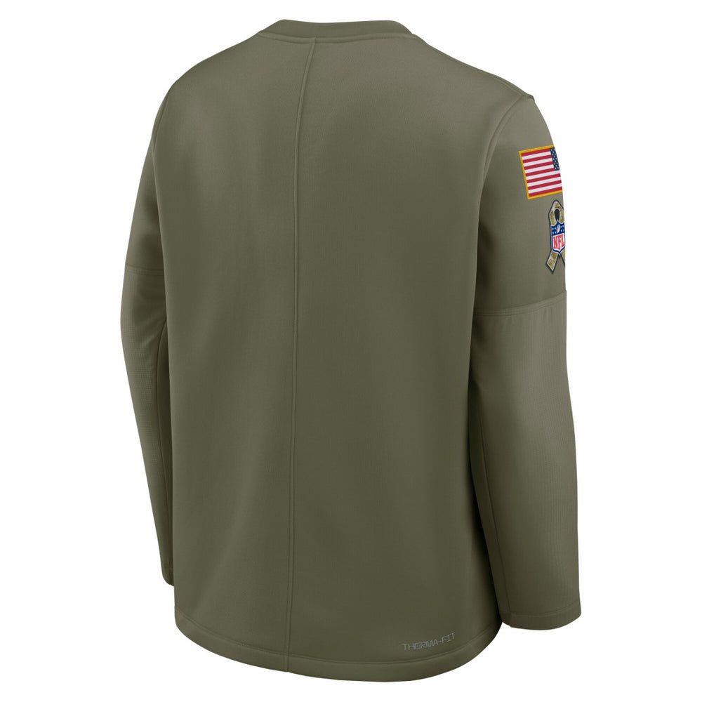 2025 Salute to Service Sideline Coaches Therma-FIT Long Sleeve Shirt - Miami Dolphins