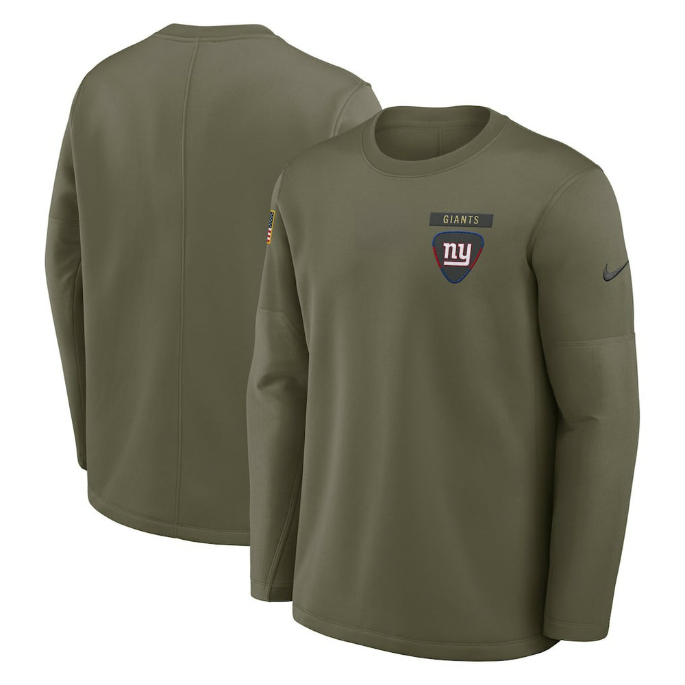 2025 Salute to Service Sideline Coaches Therma-FIT Long Sleeve Shirt - New York Giants