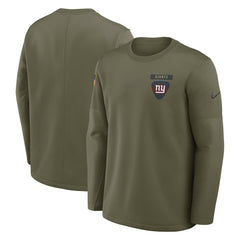 2025 Salute to Service Sideline Coaches Therma-FIT Long Sleeve Shirt - New York Giants