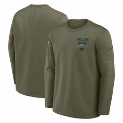 2025 Salute to Service Sideline Coaches Therma-FIT Long Sleeve Shirt - New York Jets