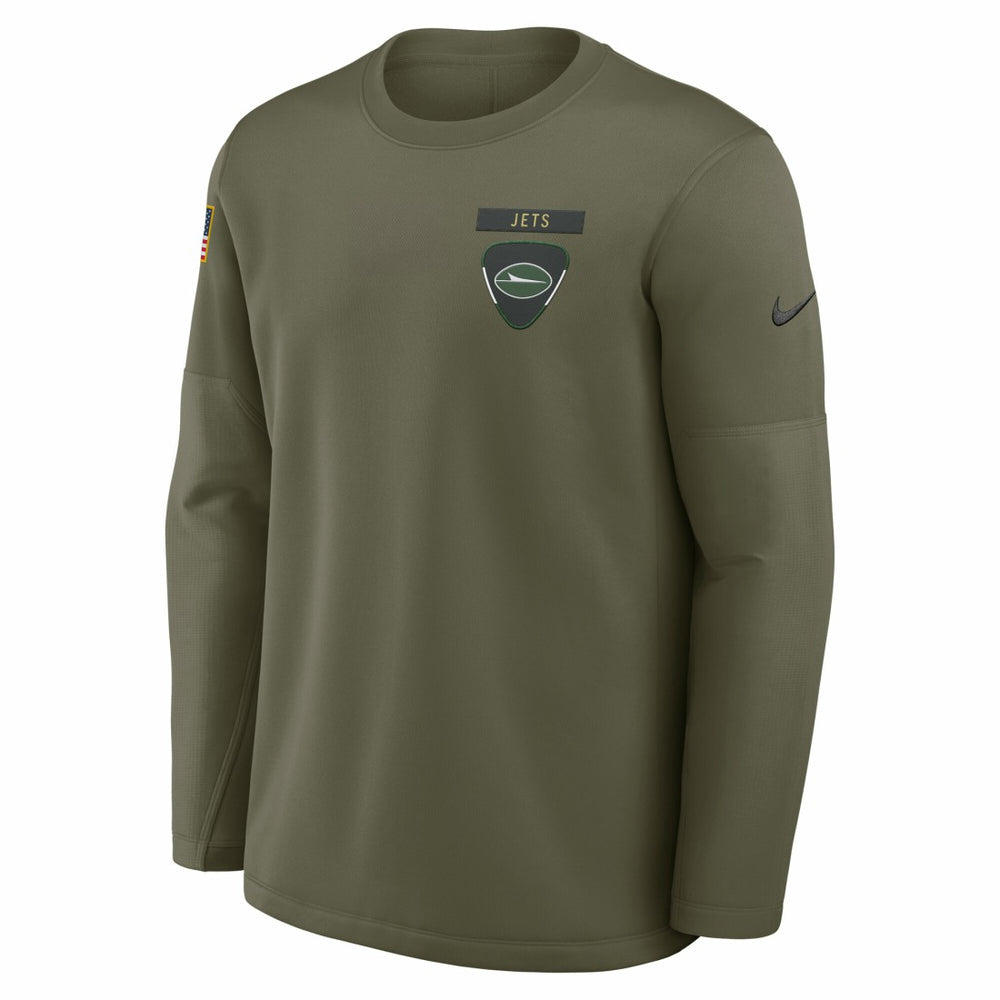 2025 Salute to Service Sideline Coaches Therma-FIT Long Sleeve Shirt - New York Jets