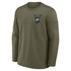 2025 Salute to Service Sideline Coaches Therma-FIT Long Sleeve Shirt - Philadelphia Eagles