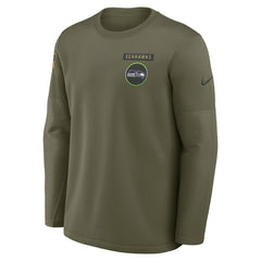 2025 Salute to Service Sideline Coaches Therma-FIT Long Sleeve Shirt - Seattle Seahawks