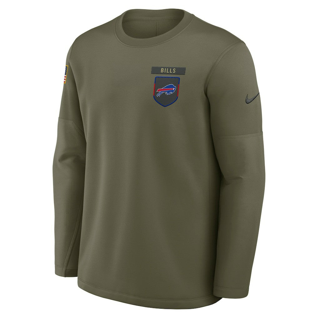 2025 Salute to Service Sideline Coaches Therma-FIT Long Sleeve Shirt - Buffalo Bills
