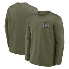 2025 Salute to Service Sideline Coaches Therma-FIT Long Sleeve Shirt - Atlanta Falcons