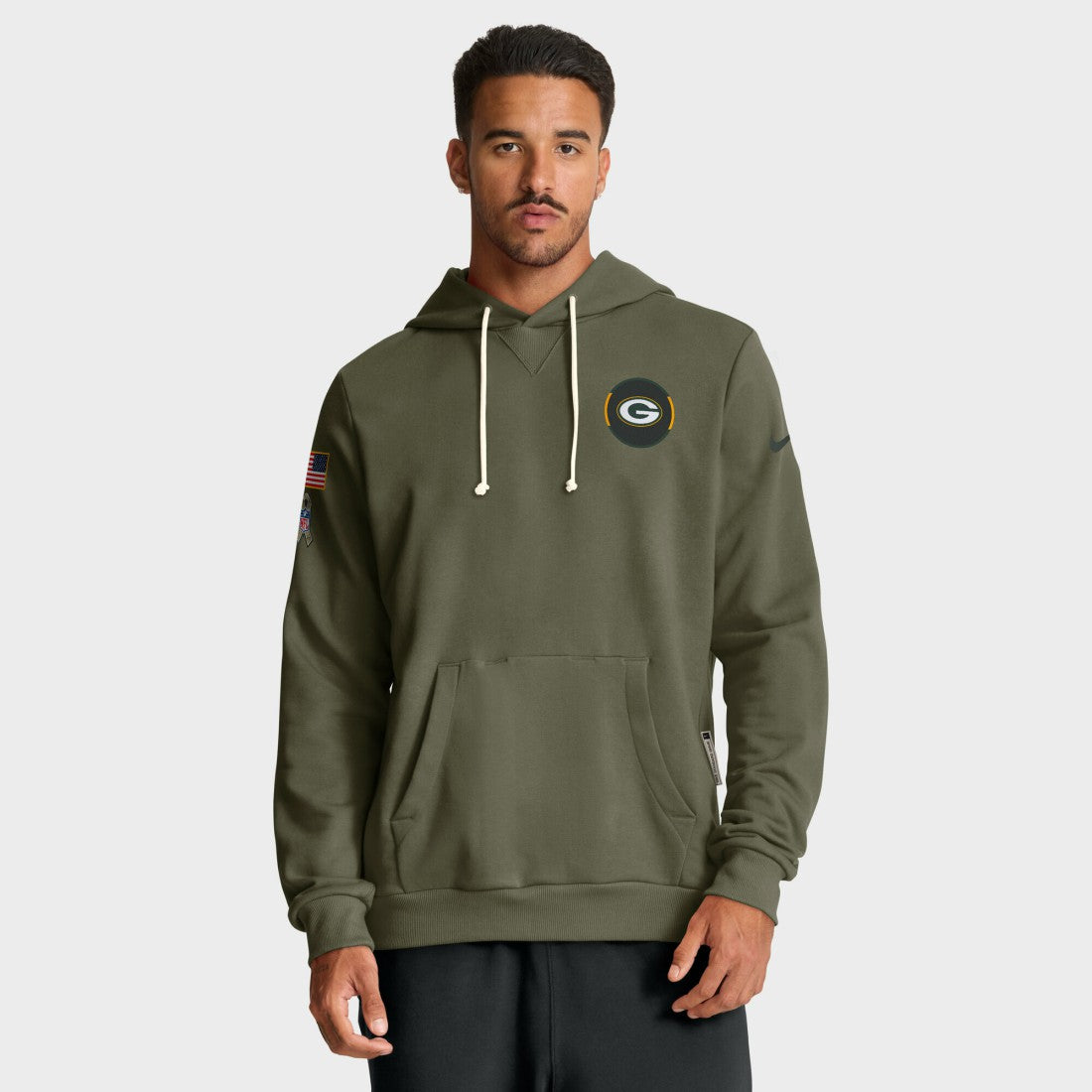 Big & Tall 2025 Salute to Service Sideline Dominant Force Dri-FIT Hoodie - Green Bay Packers