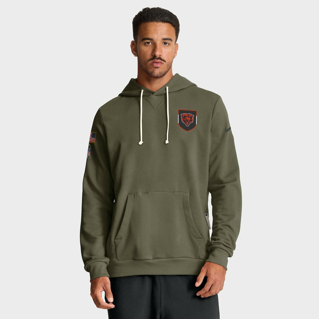 Big & Tall 2025 Salute to Service Sideline Dominant Force Dri-FIT Hoodie - Chicago Bears