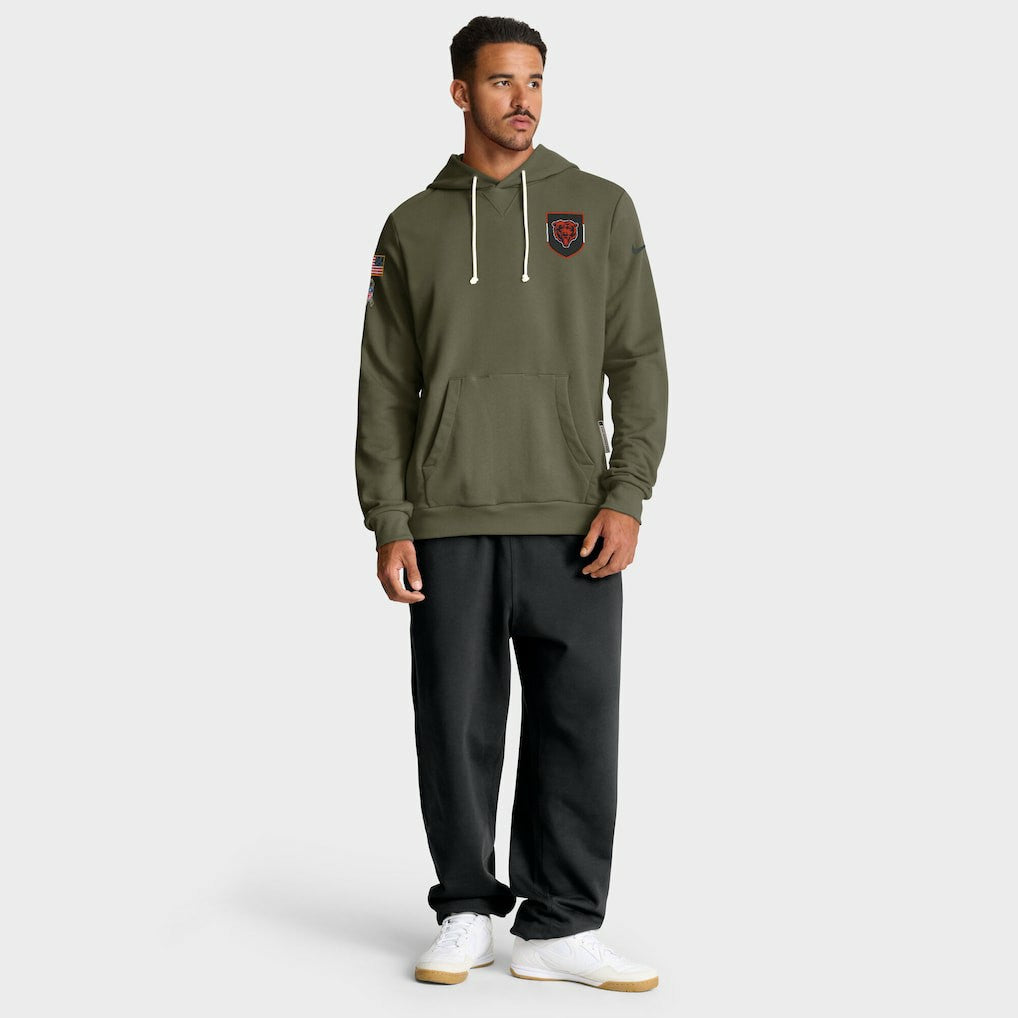 Big & Tall 2025 Salute to Service Sideline Dominant Force Dri-FIT Hoodie - Chicago Bears