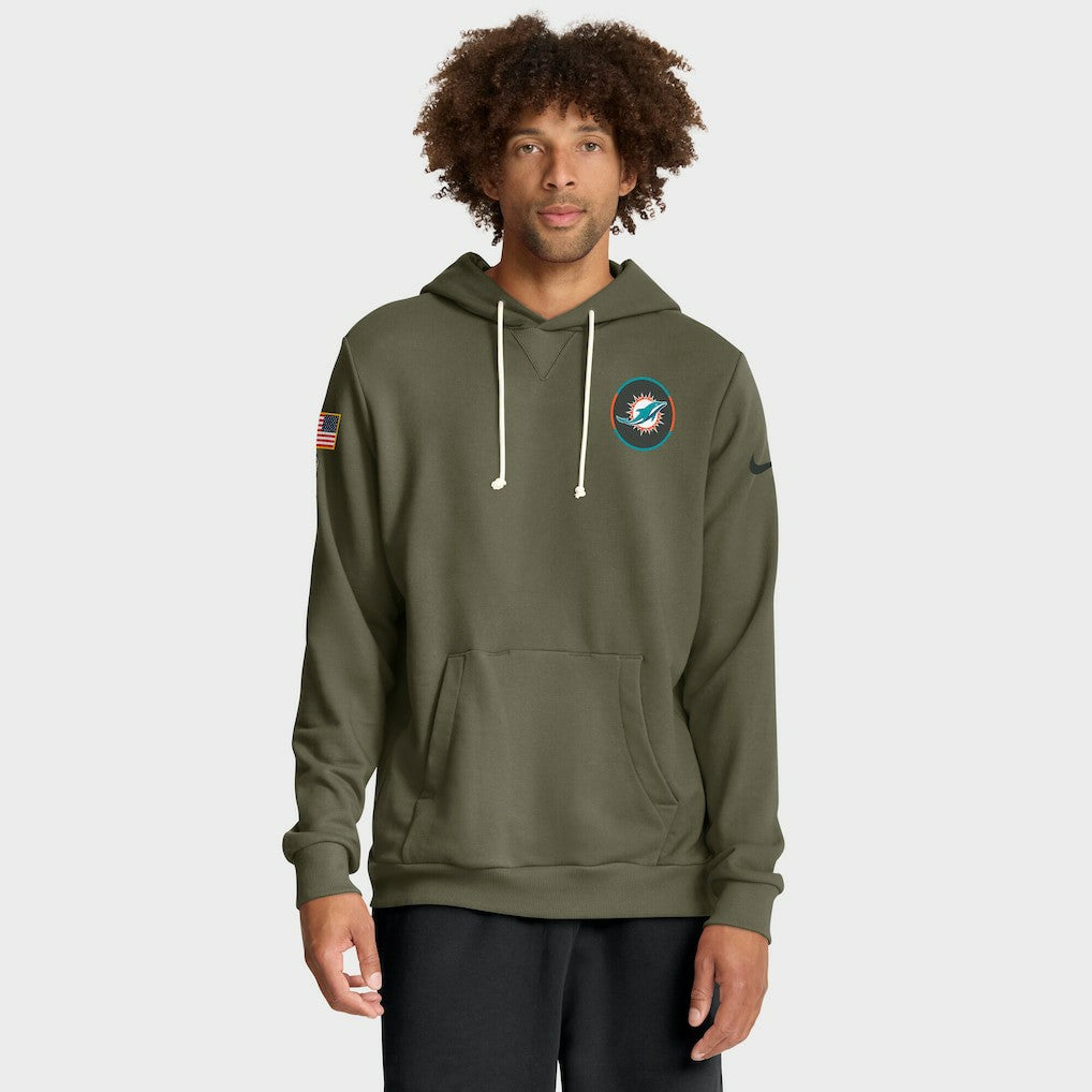 Big & Tall 2025 Salute to Service Sideline Dominant Force Dri-FIT Hoodie - Miami Dolphins