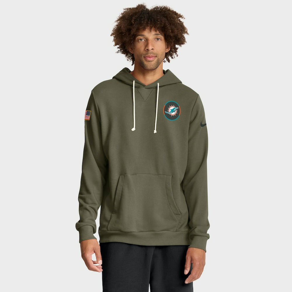 Big & Tall 2025 Salute to Service Sideline Dominant Force Dri-FIT Hoodie - Miami Dolphins