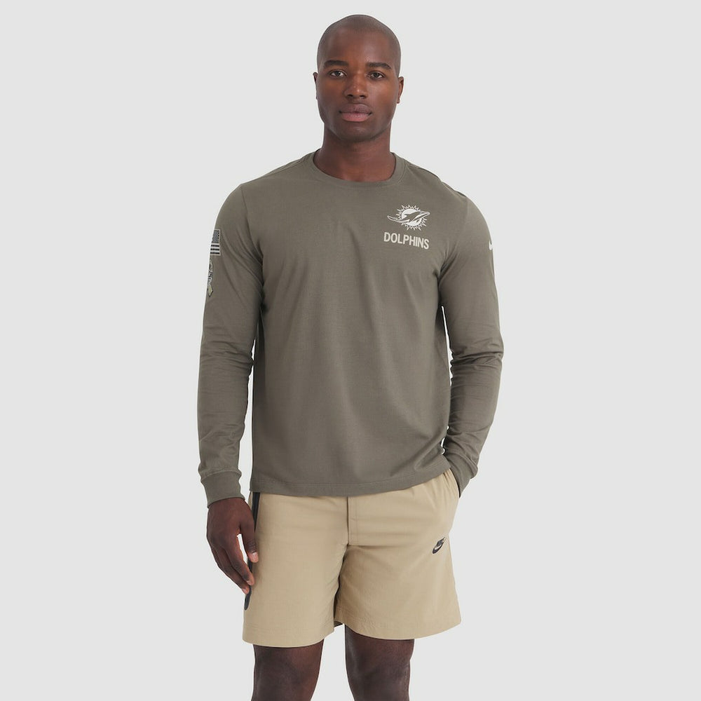 2025 Salute to Service Sideline Long Sleeve T-Shirt - Miami Dolphins