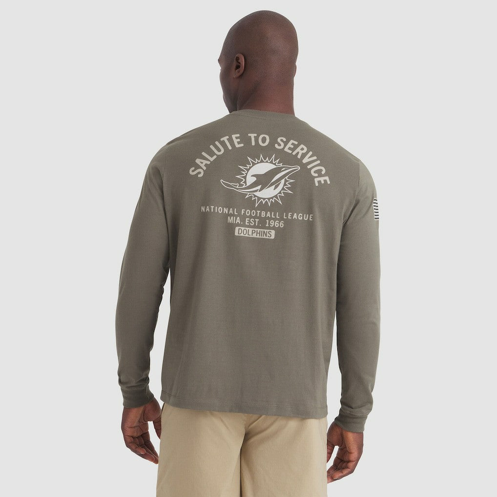 2025 Salute to Service Sideline Long Sleeve T-Shirt - Miami Dolphins