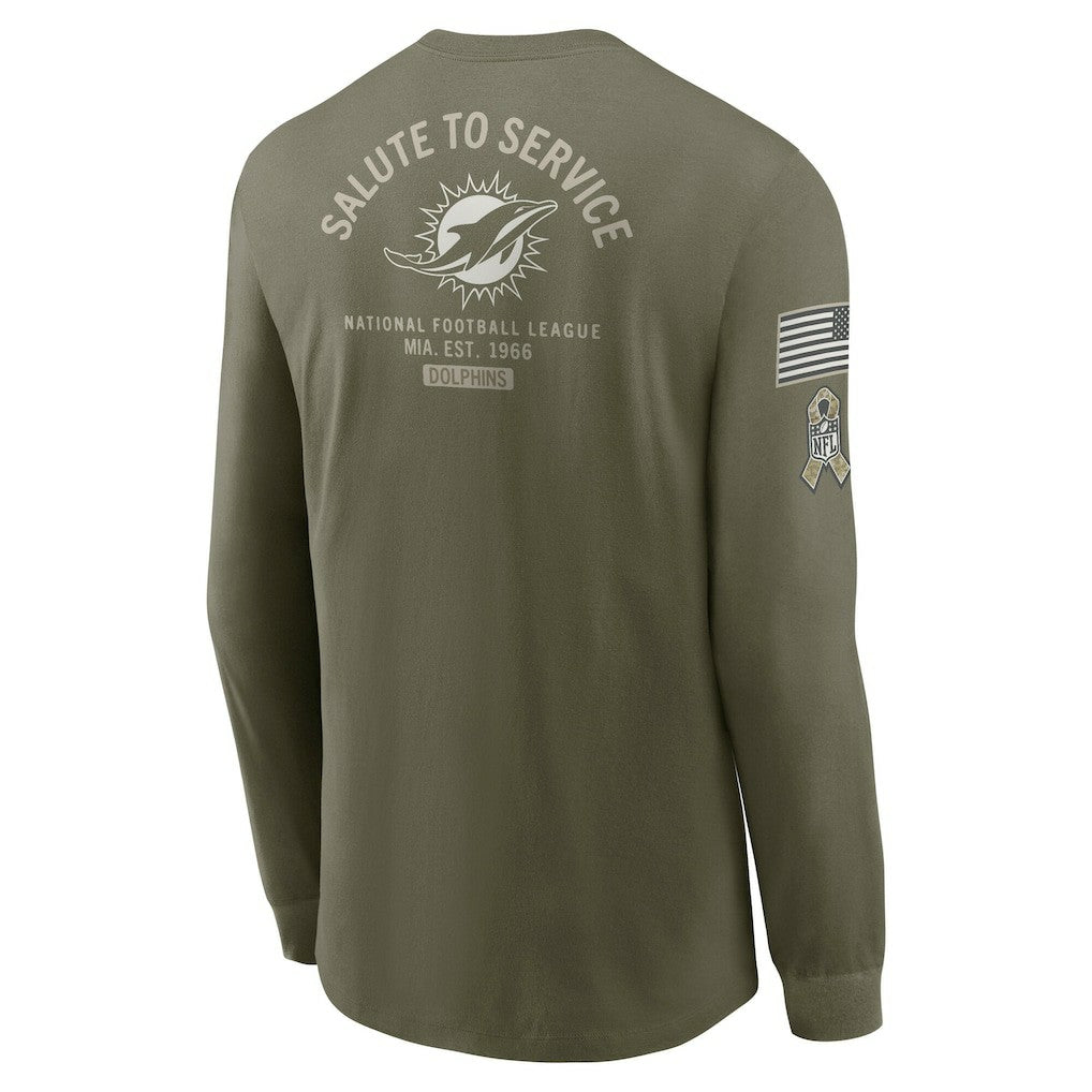 2025 Salute to Service Sideline Long Sleeve T-Shirt - Miami Dolphins
