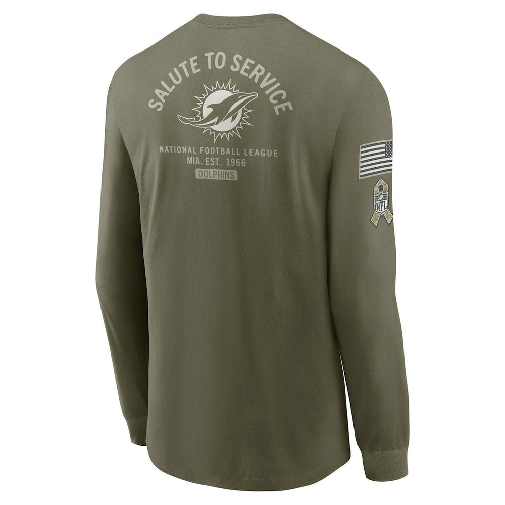 2025 Salute to Service Sideline Long Sleeve T-Shirt - Miami Dolphins